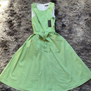 Tommy Hilfiger Gingham Green Dress